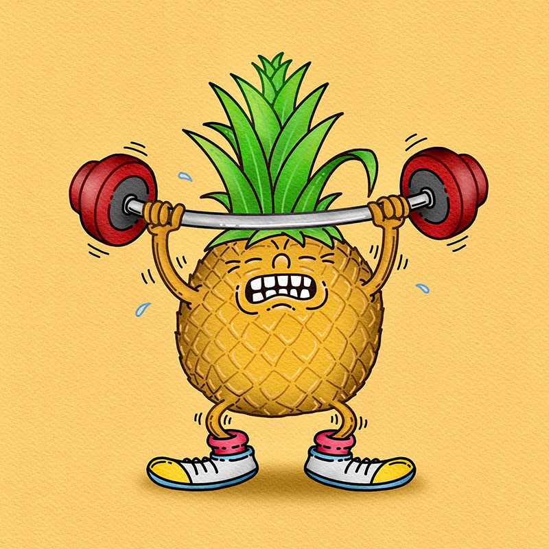 Weightlifting Pineapple